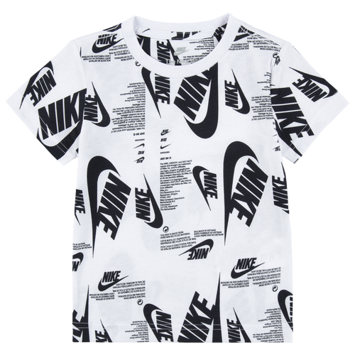 

Boys Nike Nike Futura T-Shirt - Boys' Toddler White/Black Size 2T