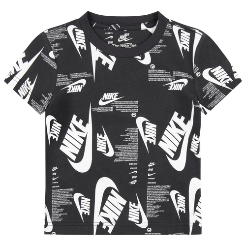 Shop Nike Boys   Futura T-shirt In Black/white