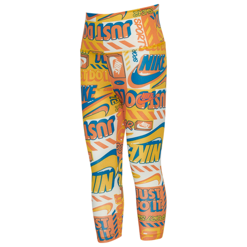 Shop Nike Girls Preschool   Cool After School Leggings In Yellow/white