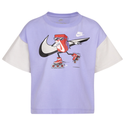 Girls' Preschool - Nike Cool After School Graphic T-Shirt - Purple/White