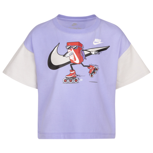 

Nike Cool After School Graphic T-Shirt - Girls' Preschool Purple/White Size 6