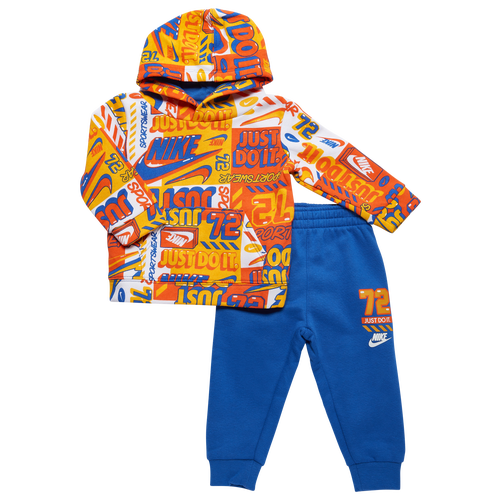 

Boys Infant Nike Nike Cool After School Hoodie Set - Boys' Infant Blue/White Size 12MO