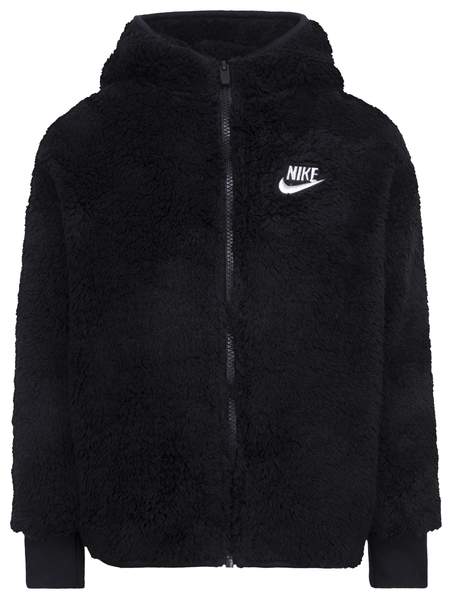 New! NIKE Sportswear Windrunner Little Kids' Sherpa Jacket In Blue