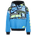 Nike All Over Print Fleece Hoodie - Boys' Preschool Black/Blue