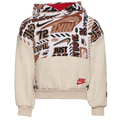 Nike All Over Print Fleece Hoodie - Nike Beige/Black