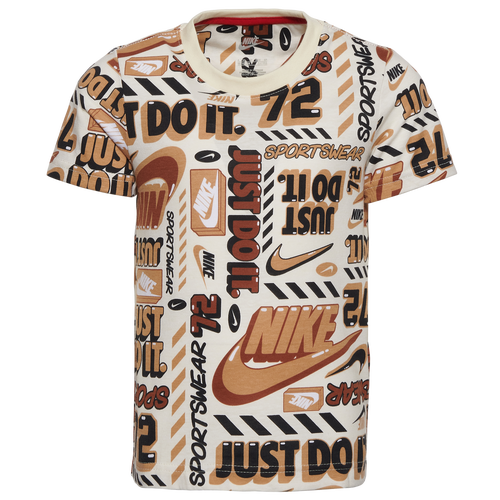 

Nike Cool After School T-Shirt - Boys' Preschool Pale Ivory/Black Size 7