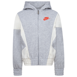 Girls' Preschool - Nike XO Swoosh Full-Zip Hoodie - Grey