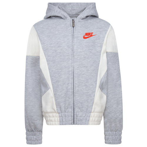 

Girls Preschool Nike Nike XO Swoosh Full-Zip Hoodie - Girls' Preschool Grey Size 6X