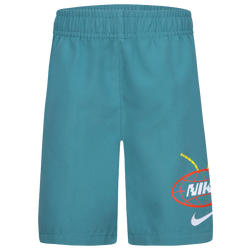 Boys' Preschool - Nike Bug Net Woven Shorts - Teal/Yellow