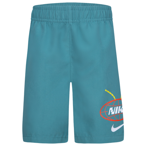 

Boys Preschool Nike Nike Bug Net Woven Shorts - Boys' Preschool Teal/Yellow Size 6