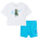 Nike Boxy T-Shirt Bike Short Set - Girls' Toddler Teal/White