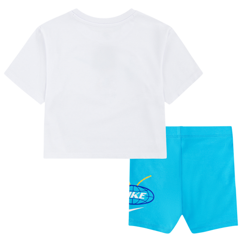 Nike Boxy T-Shirt Bike Short Set Image 2 of 5. Tap to open photo gallery.