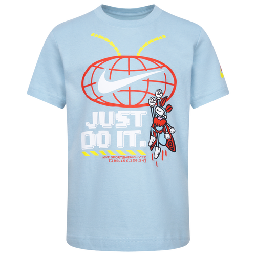 

Boys Preschool Nike Nike Bug Game Start Short Sleeve T-Shirt - Boys' Preschool Teal/White Size 6