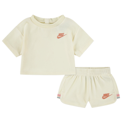 Girls' Infant - Nike Let's Roll Towel Terry Shorts Set - Coconut Milk/Yellow