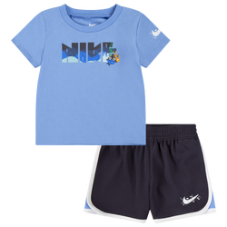 Boys' Infant - Nike Coral Reef T-Shirt/Short Set - Blue/Blue