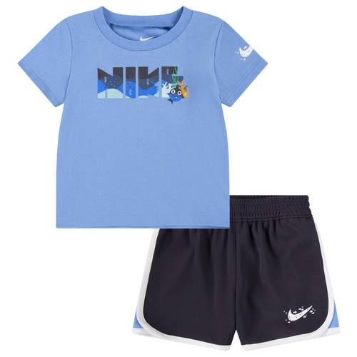 

Boys Infant Nike Nike Coral Reef T-Shirt/Short Set - Boys' Infant Blue/Blue Size 12MO