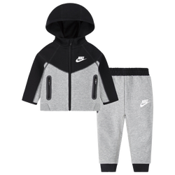 Boys' Infant - Nike Tech Fleece Full-Zip Hoodie Set - Dark Grey Heather/Black