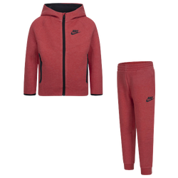 Boys' Preschool - Nike Tech Fleece Hooded Full-Zip Set - Light University/Black