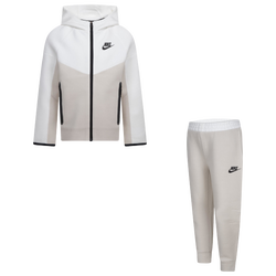 Boys' Preschool - Nike Tech Fleece Hooded Full-Zip Set - Light Orewood/Black