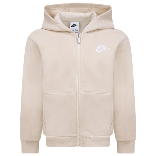 

Boys Preschool Nike Nike NSW Club Fleece Full Zip - Boys' Preschool White/Sanddrift Size 4