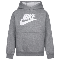 Boys' Preschool - Nike NSW Club HBR Pullover Hoodie - Dark Grey Heather/White