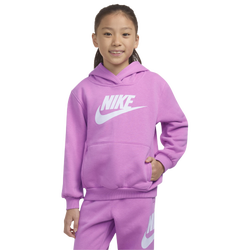 Girls' Preschool - Nike Club Fleece HBR Pullover - Magic Flamingo/White