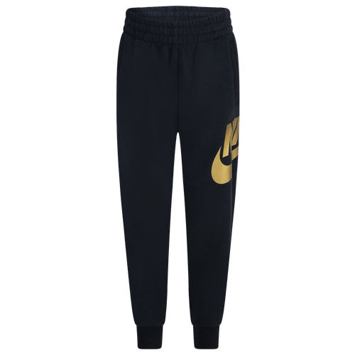 

Boys Preschool Nike Nike Club HBR Joggers - Boys' Preschool Black/Metallic Gold Size 6