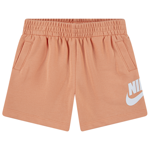 Nike Boys   Club Ft Hbr Shorts In Apricot Agate/white