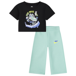 Girls' Infant - Nike NSW Best Foot Forward Wide Leg Pants Set - Emerald Rise/Emerald Rise