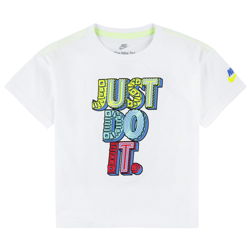 Shop Nike Boys   Just Do It Sole T-shirt In White/white