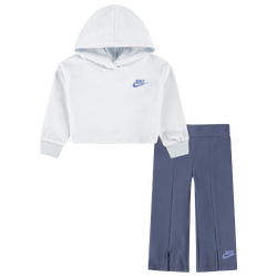 Girls' Infant - Nike Home Swoosh Home Hoodie Set - Difussed Blue/White