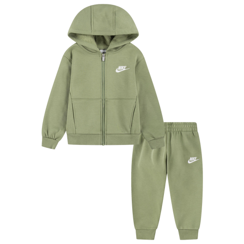 Nike Kids Lbr Full Zip Club Tracksuit In Oil/white