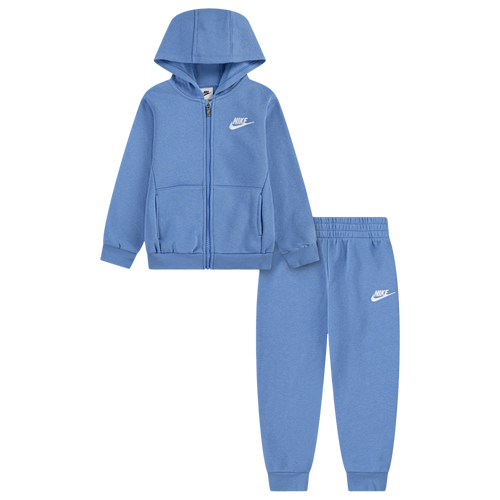 Nike Boys   Nsw Lbr Club Fleece Full-zip Set In Blue Beyond