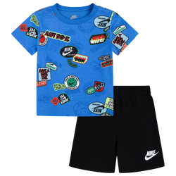 Boys' Toddler - Nike NSW Printed FT Shorts Set - Black/Black