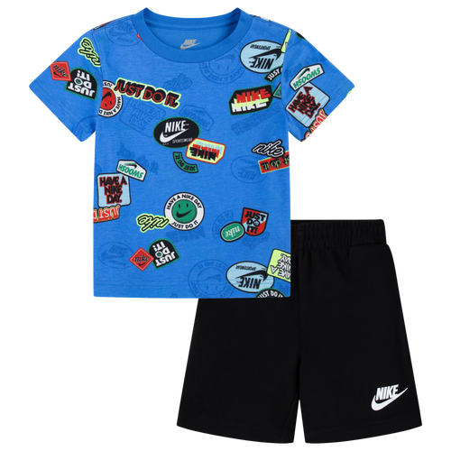 

Nike Boys Nike NSW Printed FT Shorts Set - Boys' Toddler Black/Black Size 2T