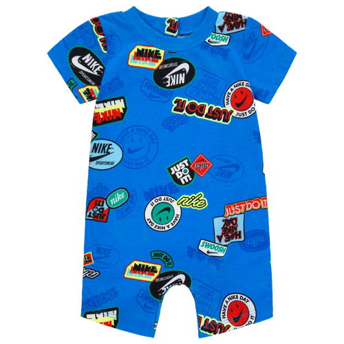 BOYS - Nike NSW Printed Romper T-Shirt - Light Photo Blue