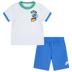 Boys' Toddler - Nike NSW Solid Knit Shorts Set - Blue/Light Photo Blue