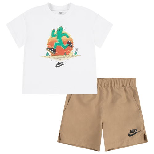 

Boys Nike Nike Grow For It Shorts Set - Boys' Toddler Sanddrift/Brown Size 3T