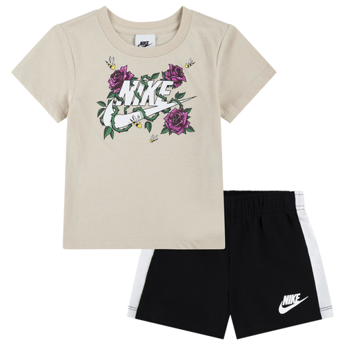 

Nike Boys Nike Boxy T-Shirt & Shorts Set - Boys' Toddler Black/Black Size 4T