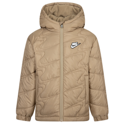 Boys' Preschool - Nike Swoosh Quilt Puffer Jacket - Brown