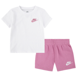 Boys' Infant - Nike Club LBR Knit Shorts Set - White/Magic Flamingo