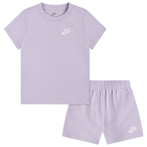 Nike Girls   Lbr Knit Shorts Set In Doll/white