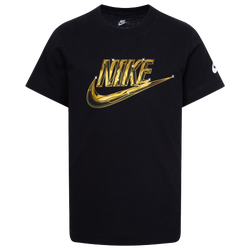 Boys' Preschool - Nike Futura Metallic T-Shirt - Black/Gold