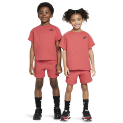 Boys' Preschool - Nike Tech Fleece T-Shirt And Shorts Set - University Red/University Red