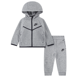 Boys' Infant - Nike Tech Fleece Full-Zip Set - Dark Grey Heather/Black