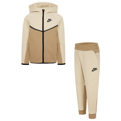 Boys' Preschool - Nike Tech Fleece Full-Zip Set - Light Khaki