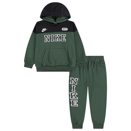 Nike Boys   Nsw P.e. Blocked Pullover And Pants In Green