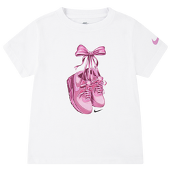 Girls' Preschool - Nike Bowmax Short Sleeve T-Shirt - Pink/White