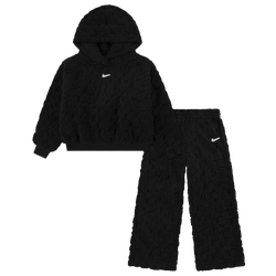 Girls' Preschool - Nike Cozy Pullover Hood and Pants Set - Black/Black