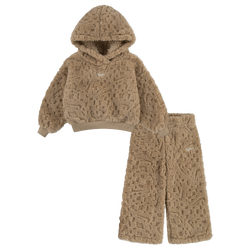 Girls' Preschool - Nike Cozy Pullover Hood and Pants Set - Hemp/Hemp